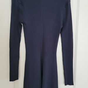 Zara Navy Long Sleeve Dress